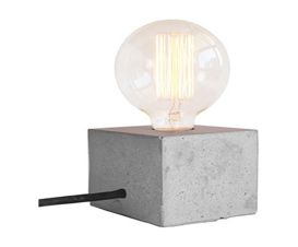 Luminária Cubo Concreto Preta