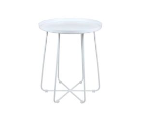 mesa lateral branca metal