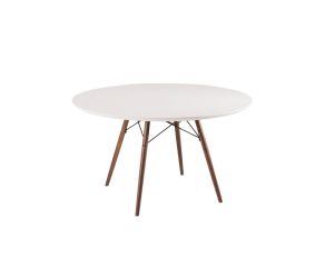 mesa de jantar redonda branca
