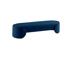 banco estofado ortiz azul marinho para sala de jantar
