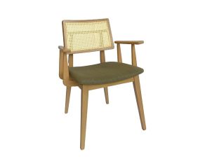 Cadeira de Palhinha Búzios Verde moderna para sala de jantar elegante