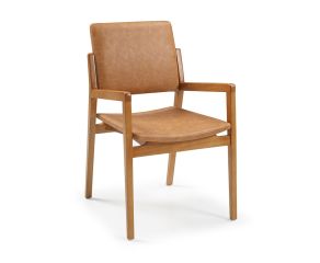 cadeira estofada maori caramelo