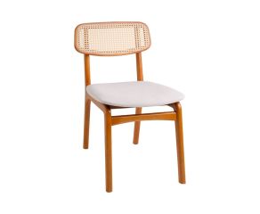 cadeira com encosto de palhinha milo cru design moderno para salas de jantar