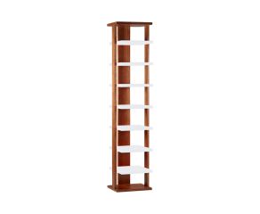 estante de madeira clarice branca com 7 prateleiras, 40cm de largura