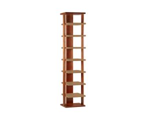 estante de madeira clarice capuccino com 7 prateleiras e 40cm de largura
