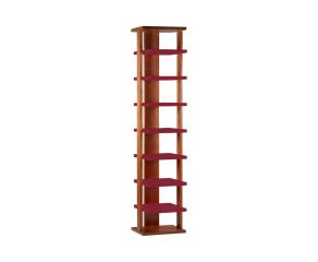 estante de madeira clarice cereja com 7 prateleiras e 40cm de largura