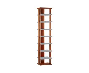 estante de madeira clarice cinza com 7 prateleiras e 40cm de largura