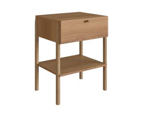 mesa de cabeceira leblon com gaveta e prateleira cor hanover