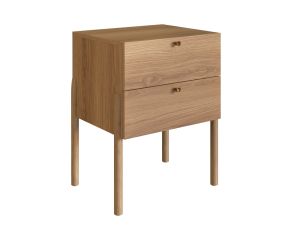 mesa de cabeceira leblon com 2 gavetas para organizar objetos