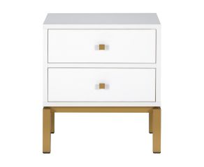 Mesa de Cabeceira Adra 2 Gavetas Dourado