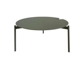 mesa de centro alta osaka em laca verde olive