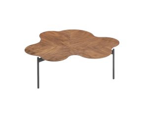 Mesa de Centro Quiro Baixa Tampo Nogueira