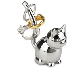 porta anel formato gato cromado umbra acessórios
