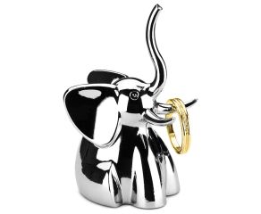 Porta Anel Anigram Elefante Copper Cromado Umbra
