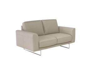 Sofá Natuzzi 2 Lugares Satin em Couro Natural Off White