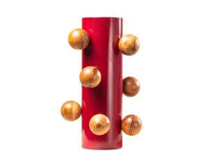 Vaso Imã Grande Vermelho Com Esferas